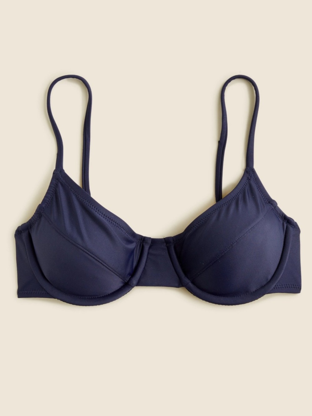 J. Crew Navy Underwire Bikini Top with Adjustable Straps